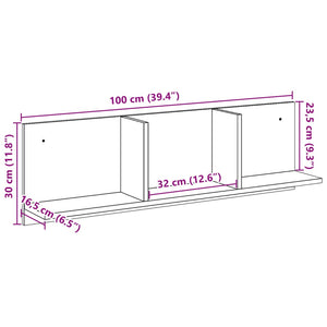 Wandschrank Braun Eichen-Optik 100 cm