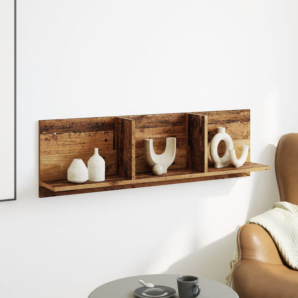 Wandschrank Altholz-Optik 100x16,5x30 cm