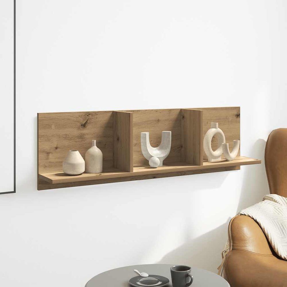 vidaXL Wall Cabinet 100x16.5x30 cm Artisan Oak Engineered Wood
