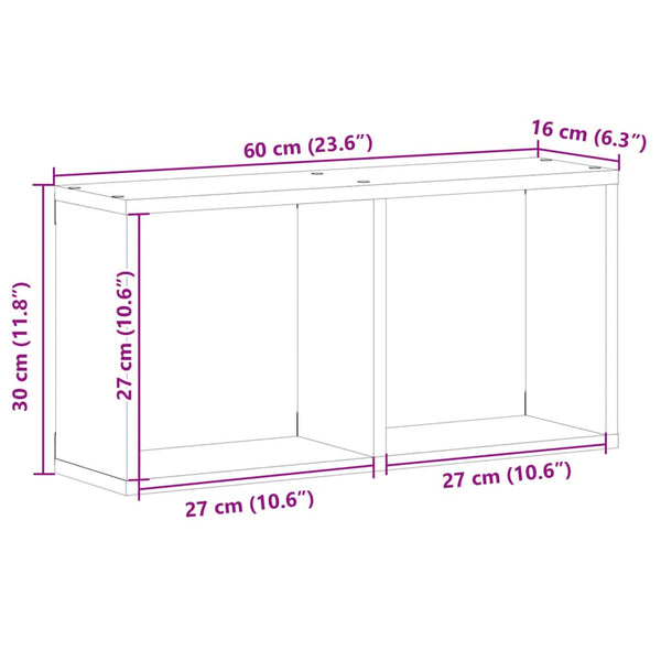 Wandschrank Grau Sonoma 60x30 cm