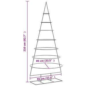 Schwarzer Metall Weihnachtsbaum 210 cm