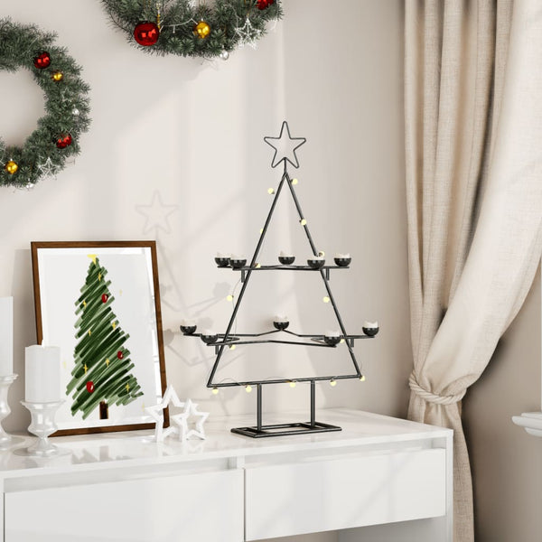 Metall Weihnachtsbaum Schwarz 75cm