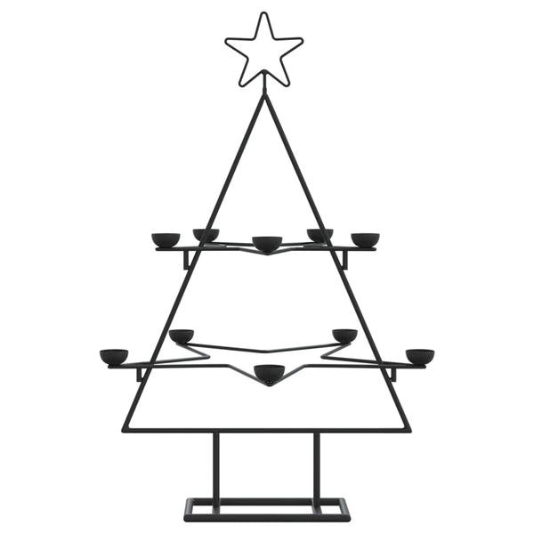 Metall Weihnachtsbaum Schwarz 75cm