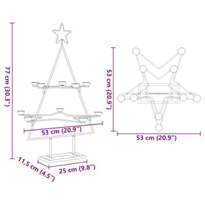 Metall Weihnachtsbaum Schwarz 75cm
