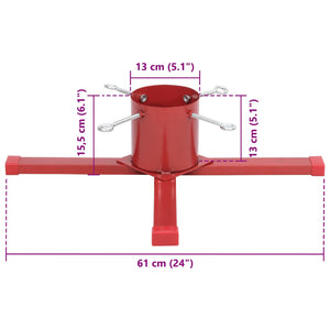 Roter Christbaumständer, 61 cm