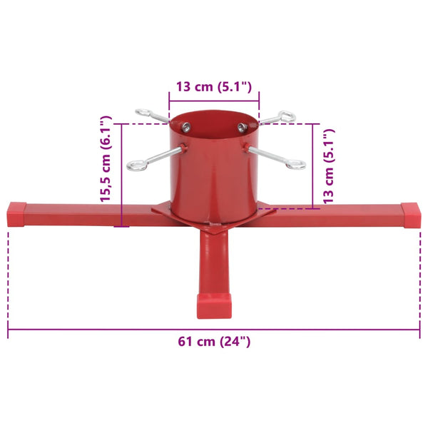 Roter Christbaumständer, 61 cm