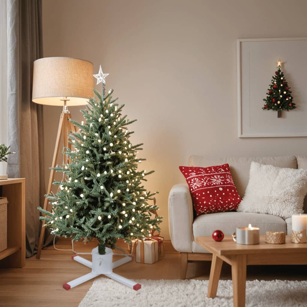 Weißer Christbaumständer 61x61 cm