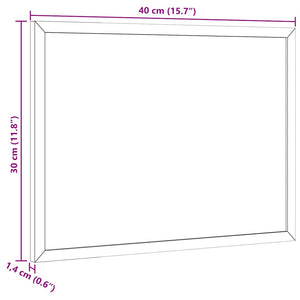 Magnetisches Whiteboard 40x30 cm mit Kiefernholzrahmen