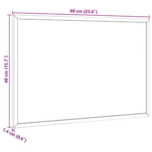 Magnetisches Whiteboard 60x40 cm mit Kiefernholzrahmen
