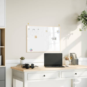 Magnetisches Whiteboard 80x55cm Kiefernholz Rahmen