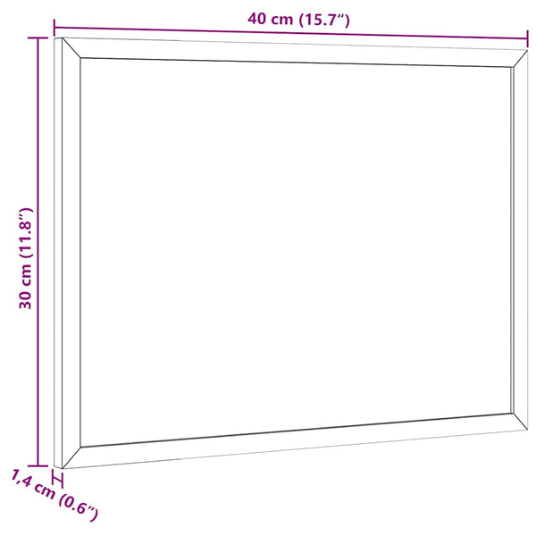 Kreidetafel 40x30 cm mit Kiefernholzrahmen