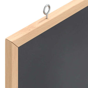 Schwarze Kreidetafel mit Kiefernholzrahmen 60x55 cm