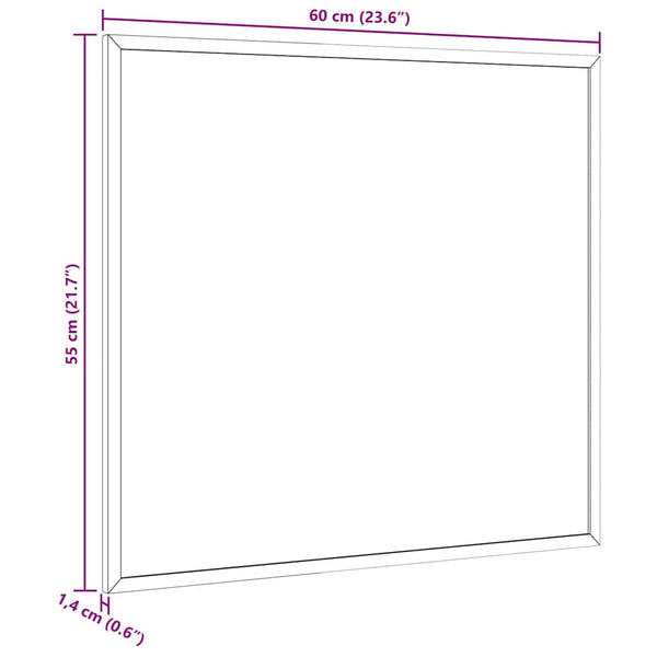 Korktafel 60x55 cm mit Kiefernholzrahmen
