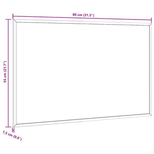Korktafel 80x55cm mit Kiefernholzrahmen