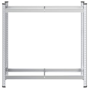Reifenregal Stahl Silber 110x40x109cm