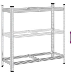 Reifenregal Stahl Silber 110x40x109cm