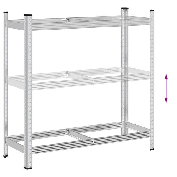 Reifenregal Stahl Silber 110x40x109cm