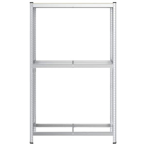 vidaXL Étagère à pneus à 2 niveaux Argentée 110x40x180 cm Acier et bois d'ingénierie