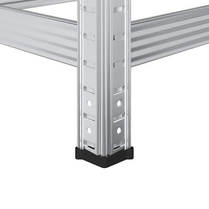 vidaXL Étagère à pneus à 2 niveaux Argentée 110x40x180 cm Acier et bois d'ingénierie