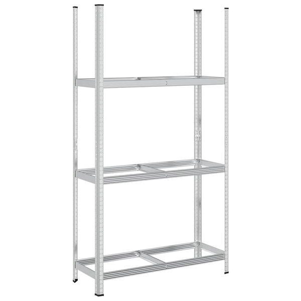 Reifenregal Stahl 110x40x200cm Silber