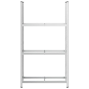 Reifenregal Stahl 110x40x200cm Silber