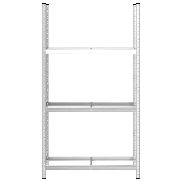 Reifenregal Stahl 110x40x200cm Silber