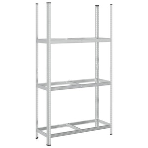 Reifenregal Stahl 110x40x200cm Silber