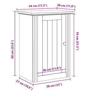 Bad-Wandschrank Weiß 44x30x60 cm