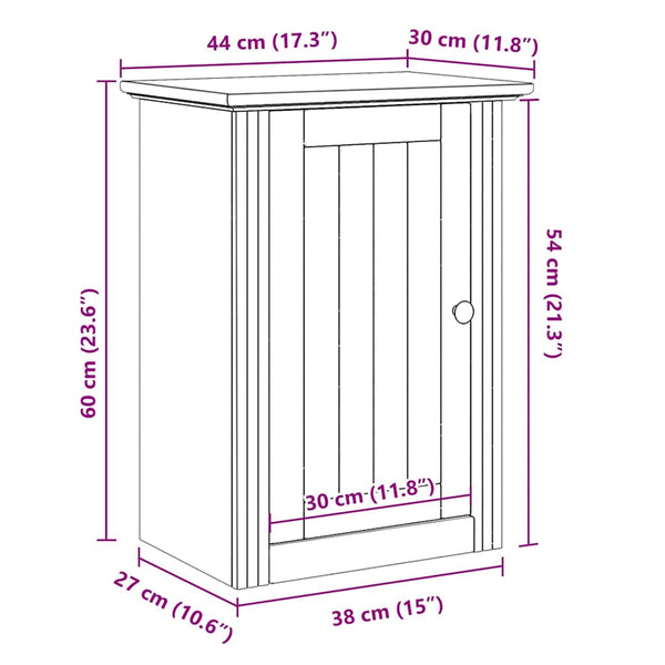 Bad-Wandschrank Weiß 44x30x60 cm