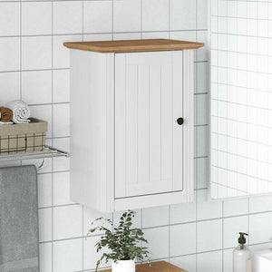 Bad-Wandschrank Weiß/Braun 44x30x60 cm