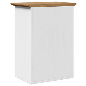 Bad-Wandschrank Weiß/Braun 44x30x60 cm