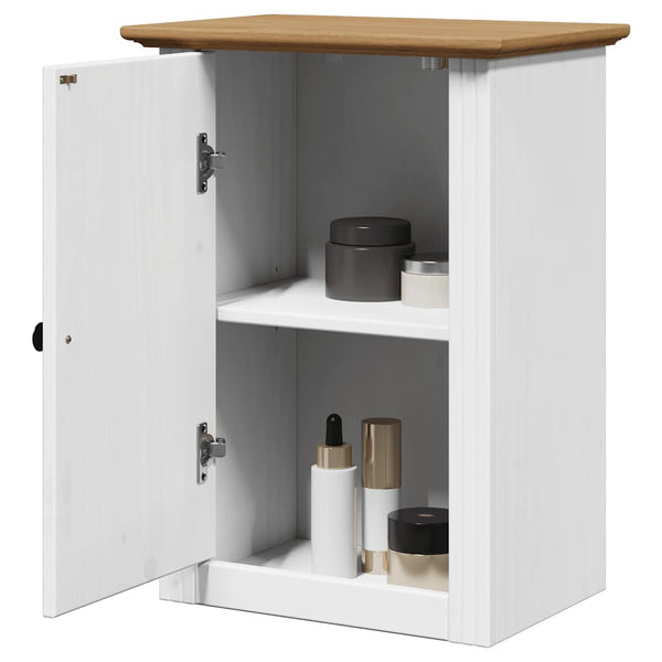 Bad-Wandschrank Weiß/Braun 44x30x60 cm