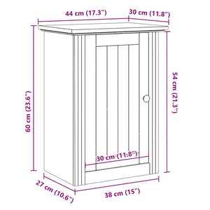 Bad-Wandschrank Grau 44x30x60 cm