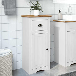Badschrank BODO Weiß/Braun 44x30x90cm