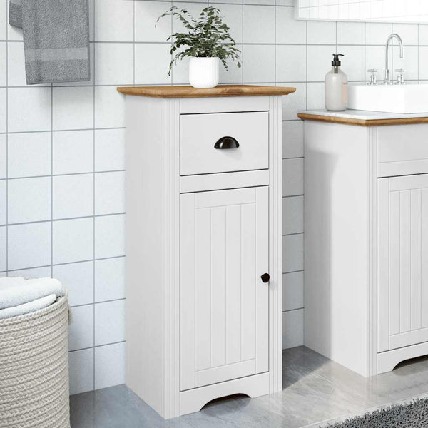 Badschrank BODO Weiß/Braun 44x30x90cm