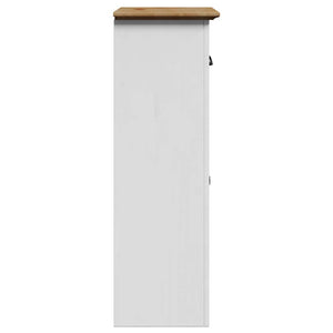 Badschrank BODO Weiß/Braun 44x30x90cm