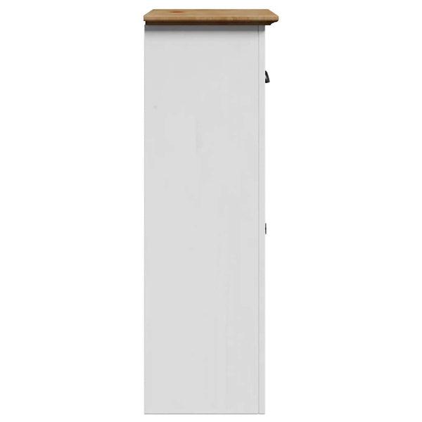 Badschrank BODO Weiß/Braun 44x30x90cm