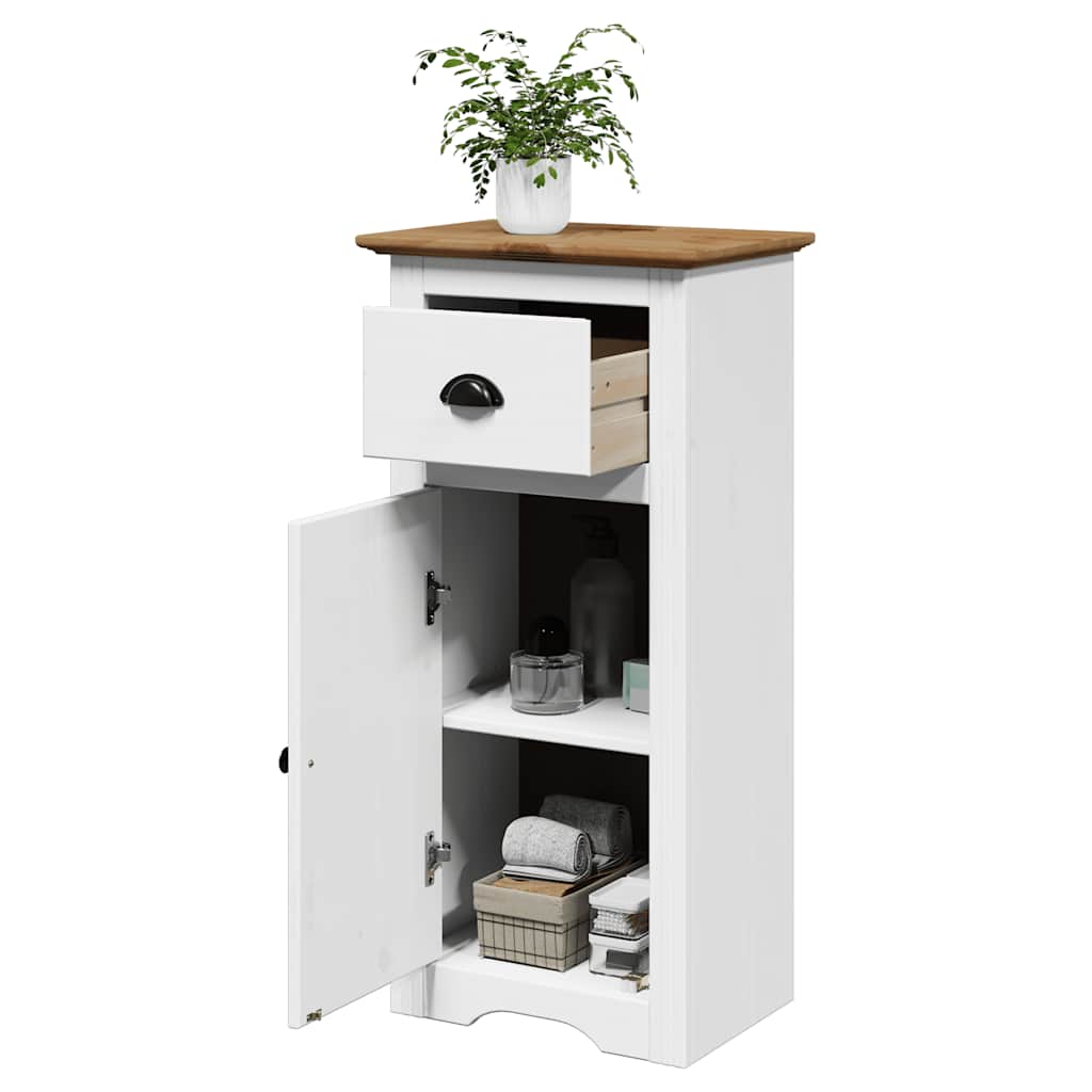 Badschrank BODO Weiß/Braun 44x30x90cm