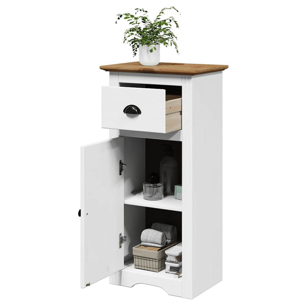 Badschrank BODO Weiß/Braun 44x30x90cm