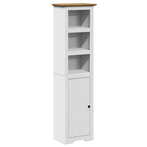 Badschrank BODO Weiß/Braun 44x30x160 cm