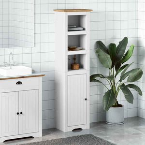 Badschrank BODO Weiß/Braun 44x30x160 cm