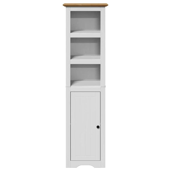 Badschrank BODO Weiß/Braun 44x30x160 cm