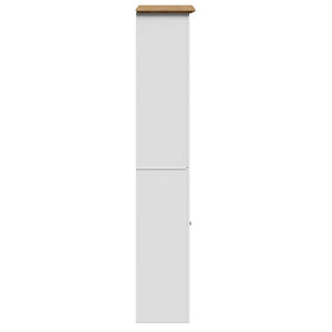Badschrank BODO Weiß/Braun 44x30x160 cm