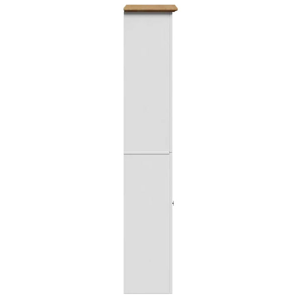 Badschrank BODO Weiß/Braun 44x30x160 cm