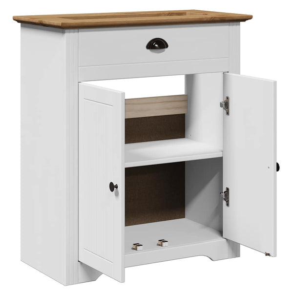Waschbeckenunterschrank BODO, 70 cm, Weiß/Braun
