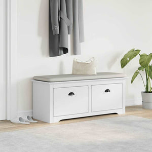 Weiße Flurbank BODO 114x40x45 cm