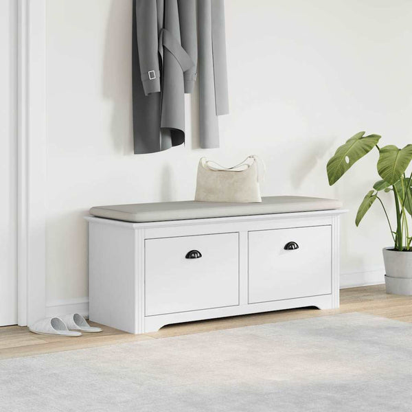 Weiße Flurbank BODO 114x40x45 cm