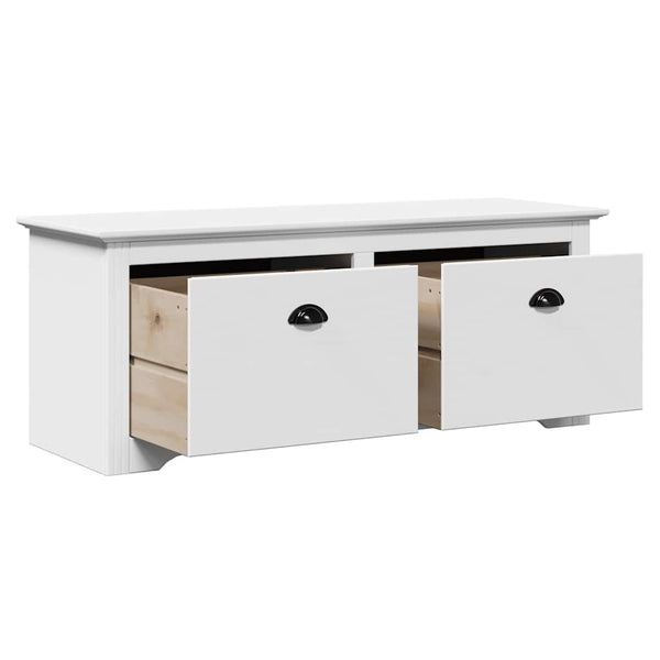 Weiße Flurbank BODO 114x40x45 cm