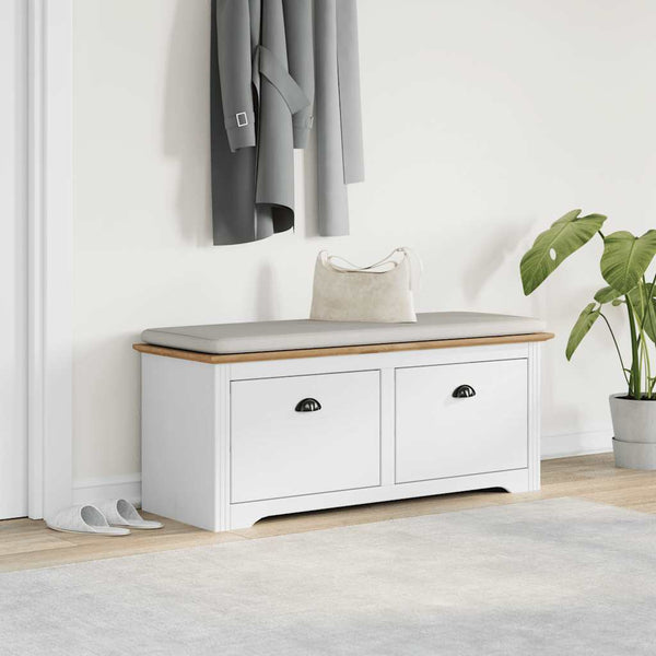 Flurbank BODO Weiß/Braun 114 cm