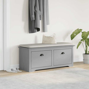 vidaXL Banc d'entrée BODO Gris 114x40x45 cm